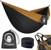 Hangmat voor buiten 2 personen 300 kg draagkracht 275 x 140 cm reishangmat ultralicht ademende hangmat nylon parachute voor outdoor camping tuin en strand