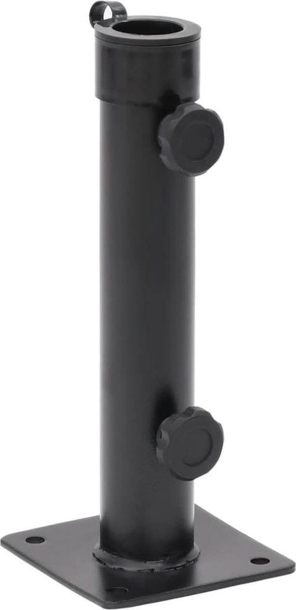 vidaXL - Parasolvoet - voor - Ø38/48 - mm - stok - staal - matzwart