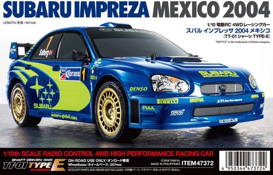 Foto: Tamiya radiografisch bestuurbare 1 10 subaru impreza wrx tt 01e 47372 bouwdoos 