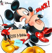 Diamond painting Mickey en Minnie 50x50 vierkante steentjes