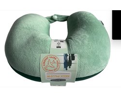 Ergonomische Foam Reiskussen - Nek Kussen - 3D Comfort Reiskussentje - Groen