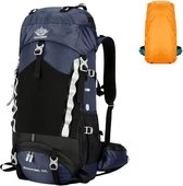 Avoir Avoir®-Backpack-Rugzak-Hiking-Outdoor-Waterdichte-Wandeltas-60L-Capaciteitsuitbreiding-Regenhoes-Mannen-Vrouwen-Duurzaam nylon-Donker Blauw -72cm x 25cm x 34cm-Waterbestendig-Draagbaar-Bol.com