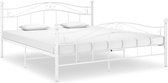 vidaXL - Bedframe - metaal - wit - 180x200 - cm