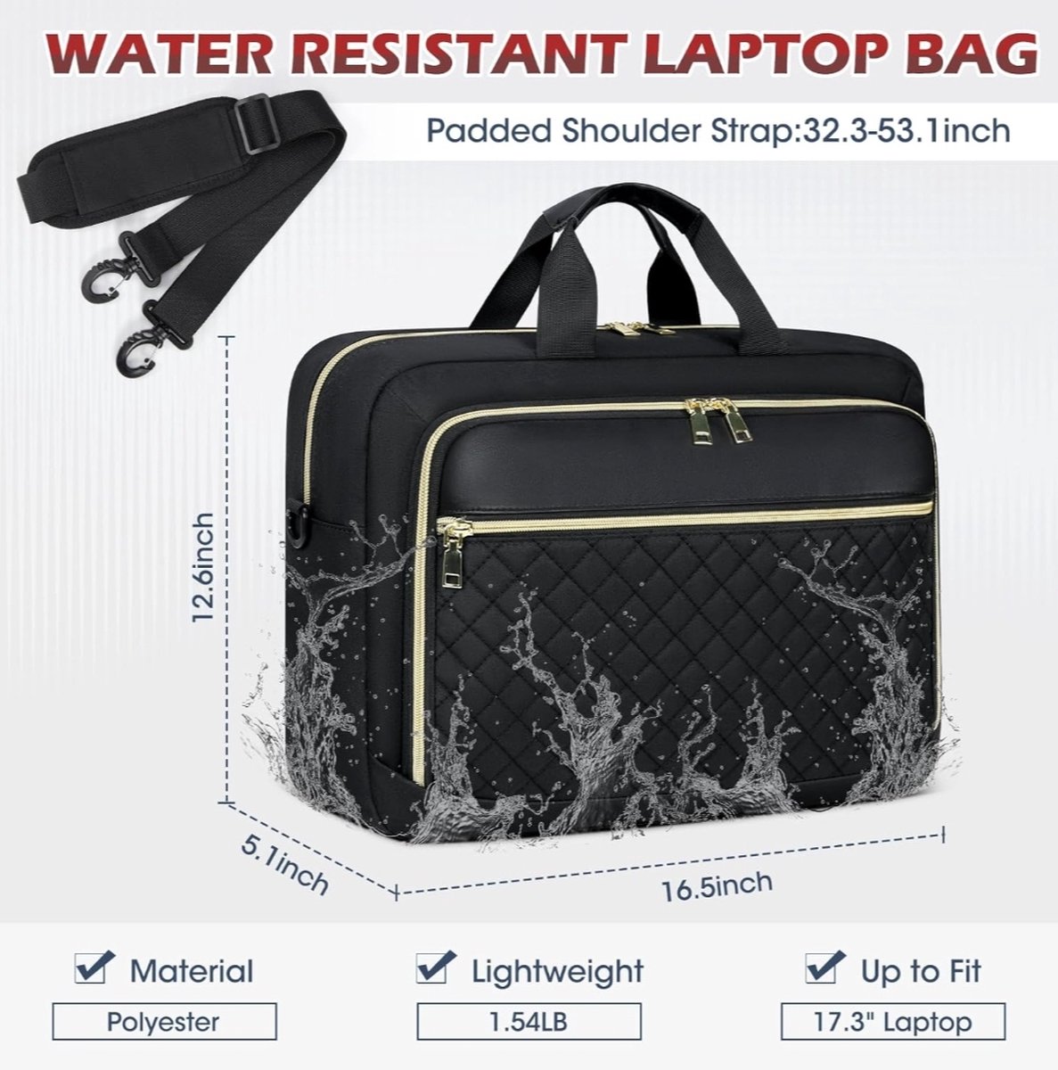 EMPSIGN 17,3 inch Laptoptas voor Mannen