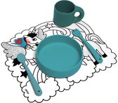 Omy Magic Water placemat set van 2 placemat + 1 waterstift Lily