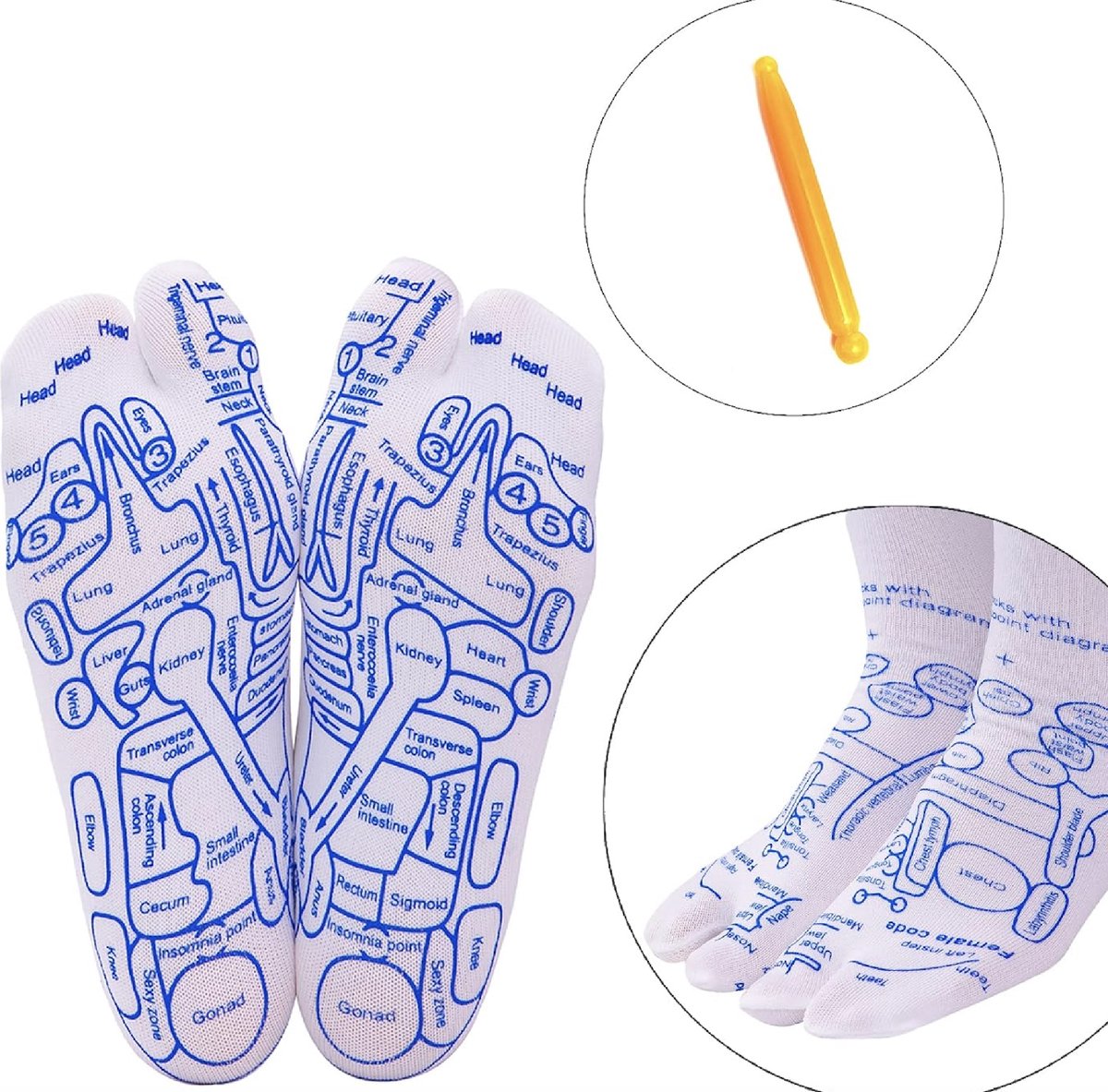 Goedkoopste Reflexologie Sokken - Voetmassage Apparaat - Zone - Reflexology Socks - Acupressuur Sokken - Maat 40-45