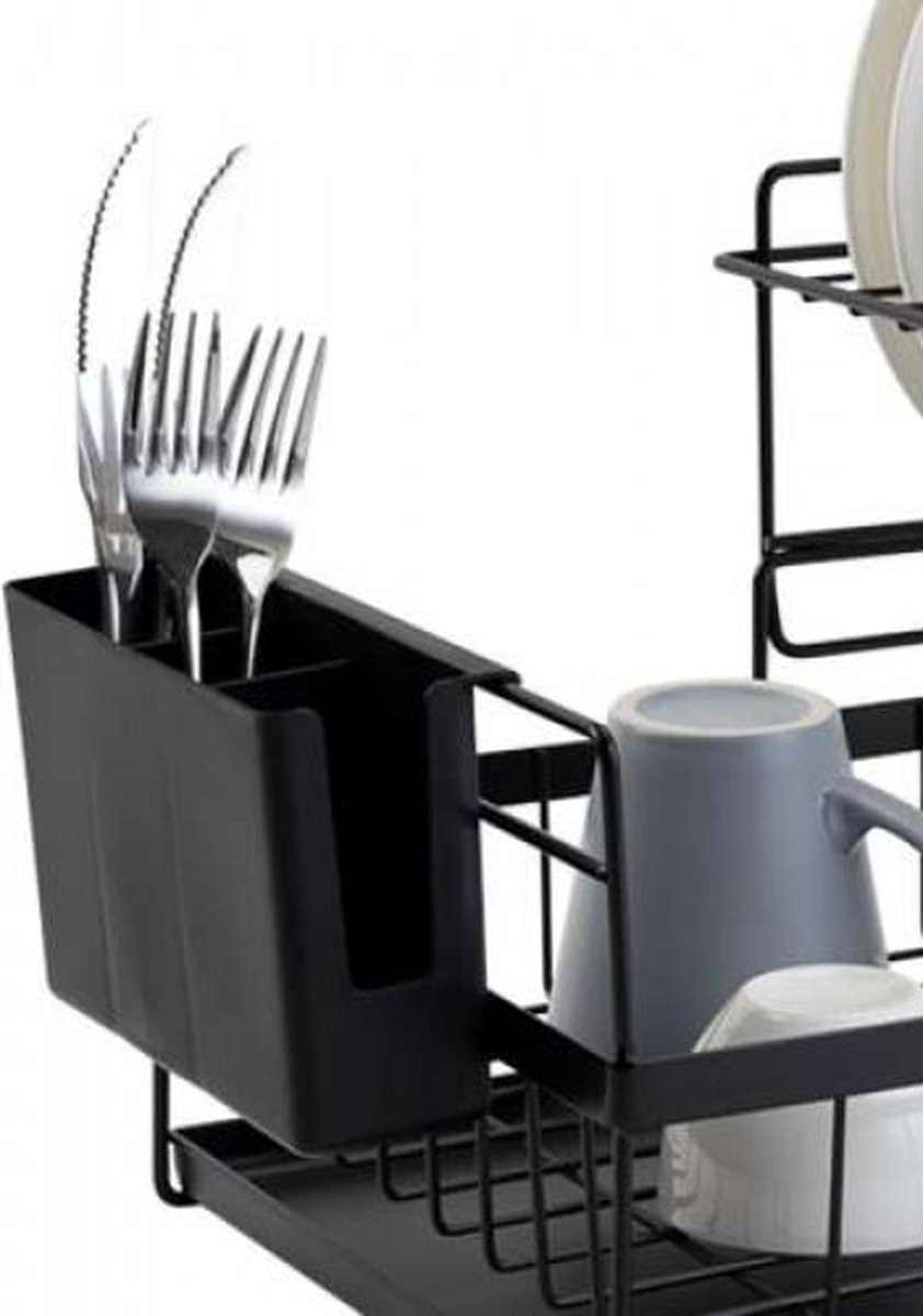 Afdruiprek Multifunctioneel Zwart - 2 Laags
