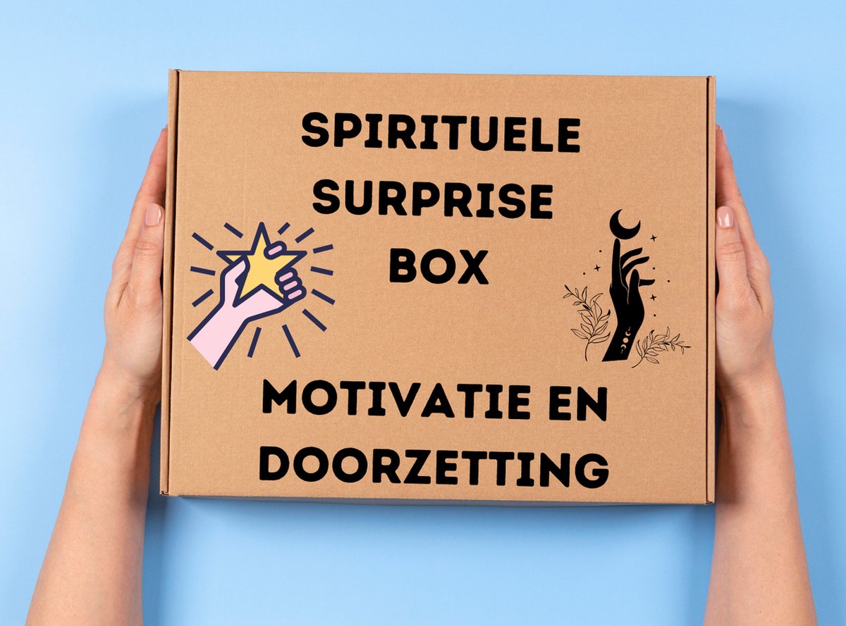 Spirituele Surprise Box Motivatie & Doorzetting - Esoterie - Unieke samenstelling - Intuïtief Pakket - Kristallen - Wierook