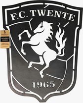 FootballDesign FC TWENTE. - 67 x 85 cm - Or Métallisé | Décoration murale en bois FC Twente