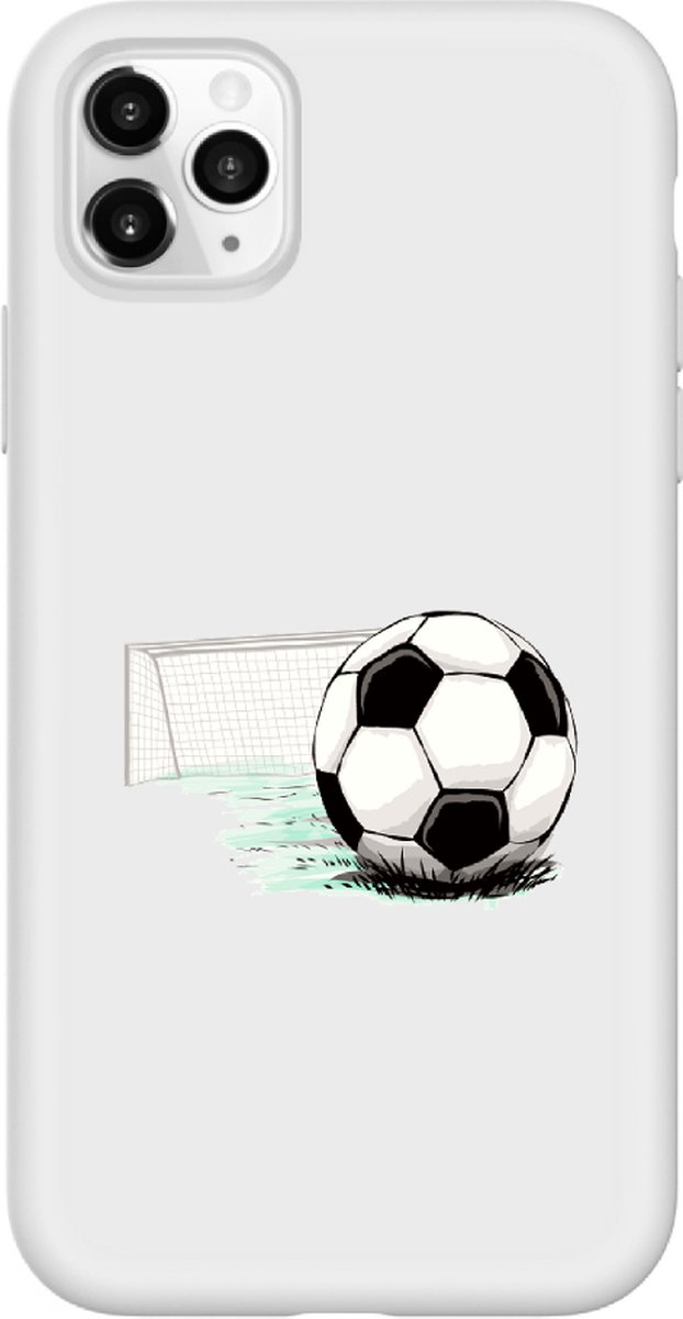 Apple Iphone 11 Pro telefoonhoesje wit siliconen hoesje - Voetbal