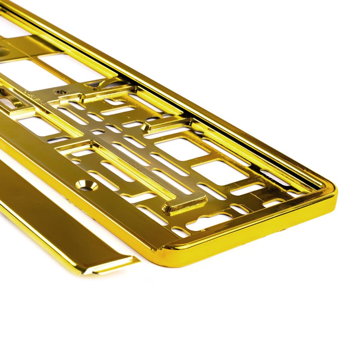 Kentekenplaathouders - Set van twee - Goud kleurig Metallic