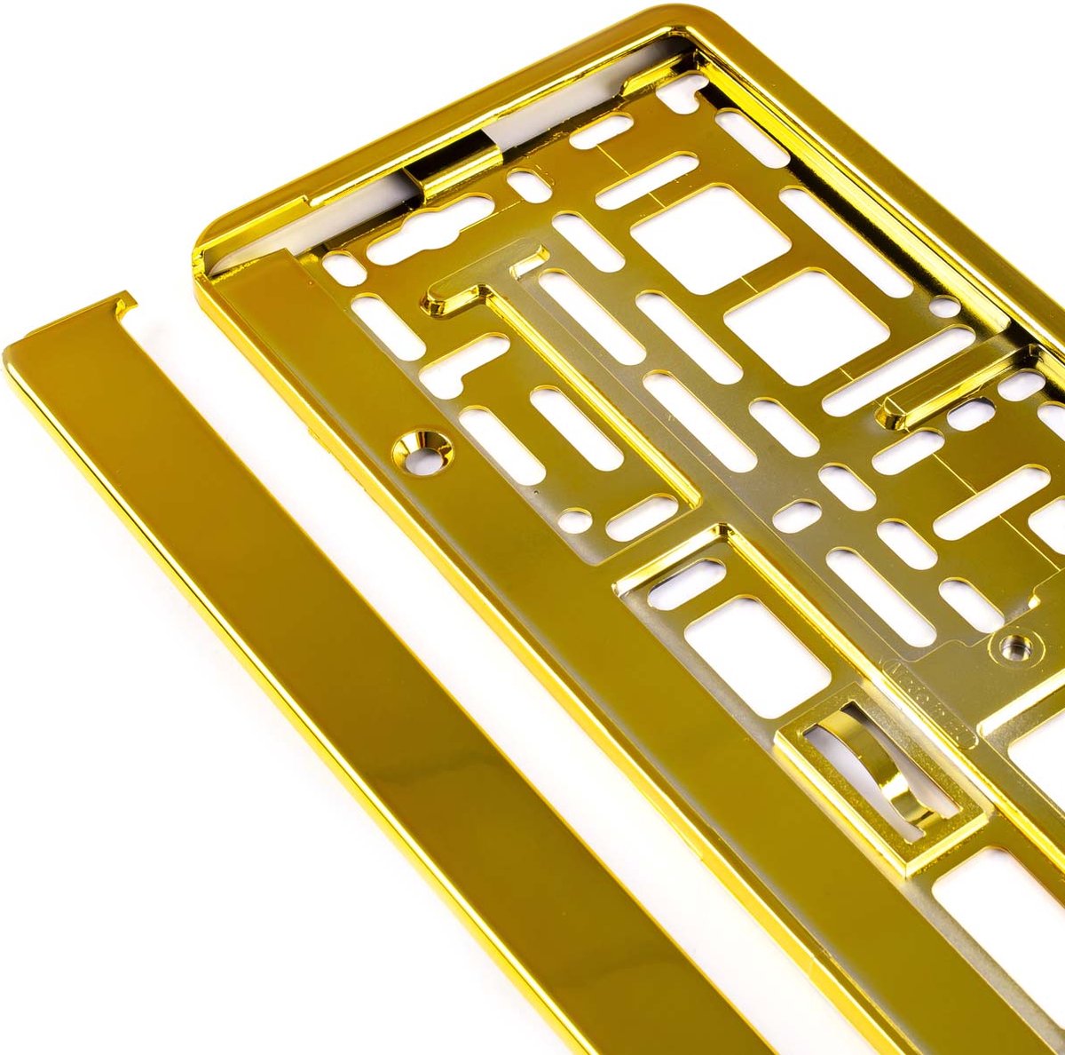 Kentekenplaathouders - Set van twee - Goud kleurig Metallic