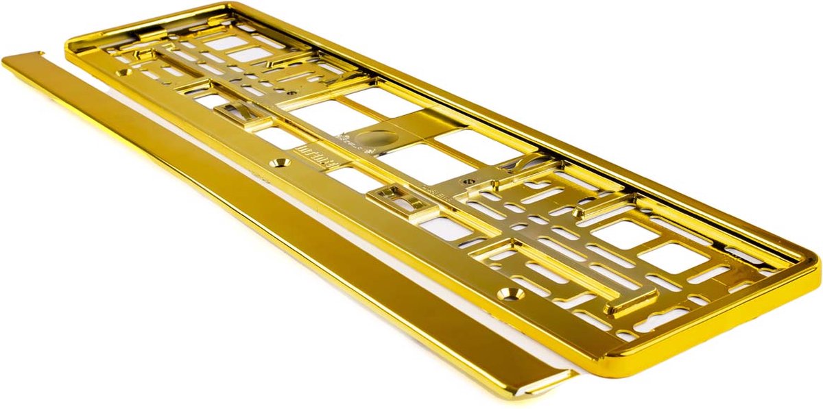 Kentekenplaathouders - Set van twee - Goud kleurig Metallic