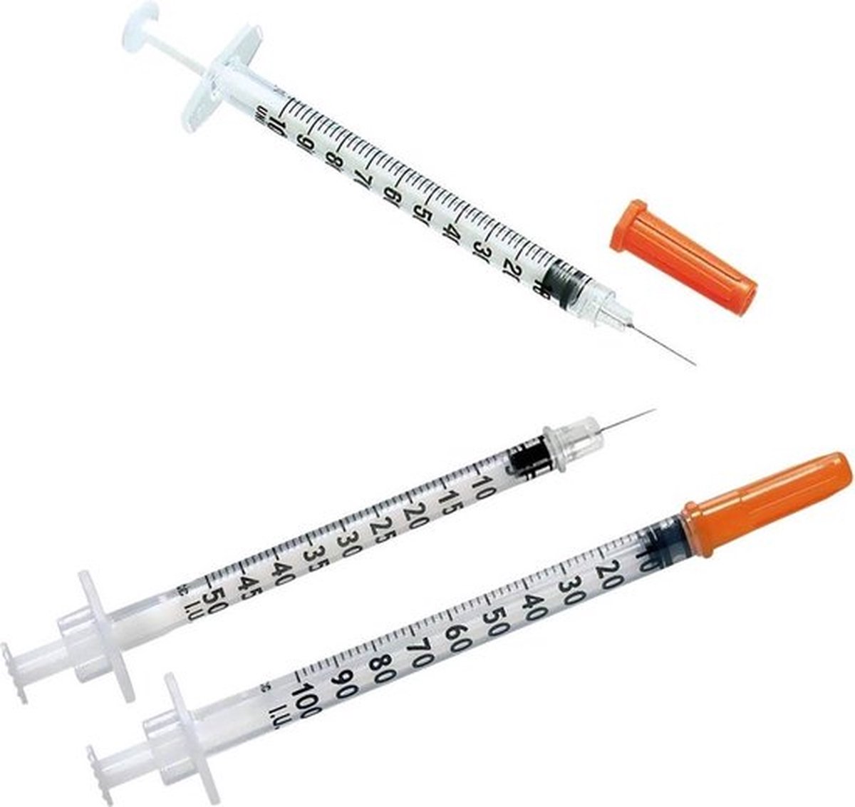Goedkoopste 10 Insulinespuit Spuit-naald 1 ml – 25G x 5/8 Spuit 1 ml 25