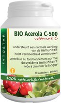Fytostar BIO Acerola C 500 - Supplement - Voor weerstand - Vitamine C - Vegan - 30 capsules