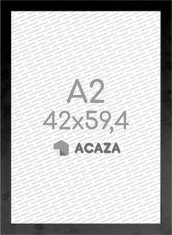 ACAZA Fotokader A2 Formaat Fotolijst in MDF - 42 x 59,40 - Zwart | bol.com