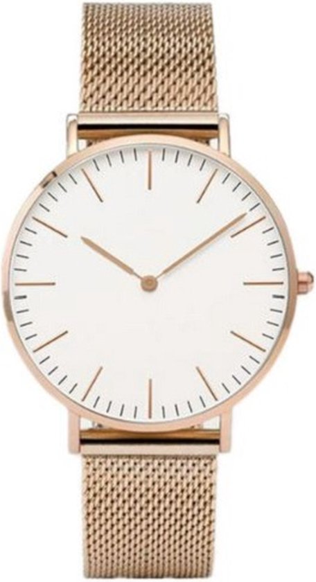 Kleijn Karoo - Rosé goud horloge met wit wijserplaat metalen band maat ⌀ 23 mm