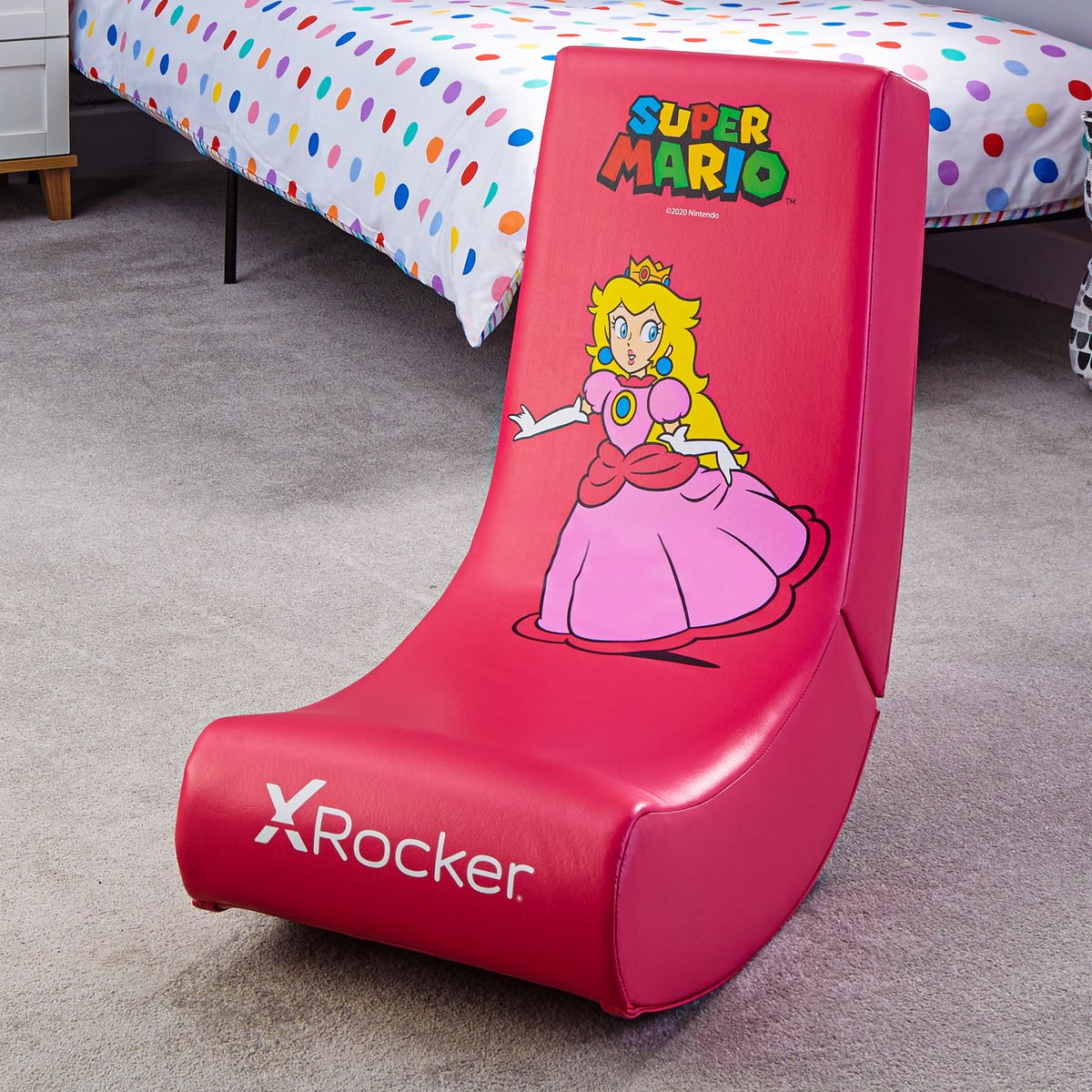 X Rocker - Gamestoel - Nintendo Super Mario Vloergamestoel voor Kinderen - Peach