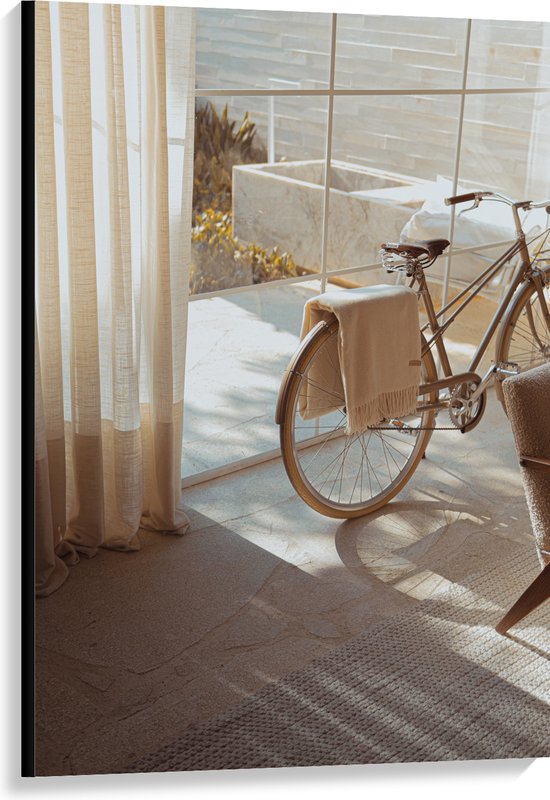 WallClassics - Toile - Vélo comme pièce décorative dans le salon - 80x120 cm Photo sur toile (Décoration murale sur toile)