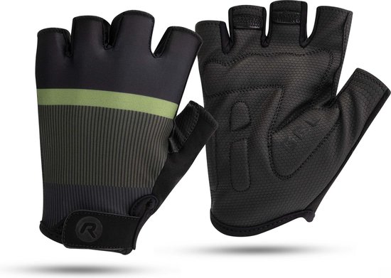 Rogelli Hero II Fietshandschoenen Zomer - Wielrenhandschoenen - Korte Vinger - Heren - Groen, Zwart - Maat L