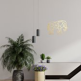 Djemzy - muurdecoratie woonkamer - wanddecoratie - dieren - geometrisch - houten olifant - goud - 6 mm mdf