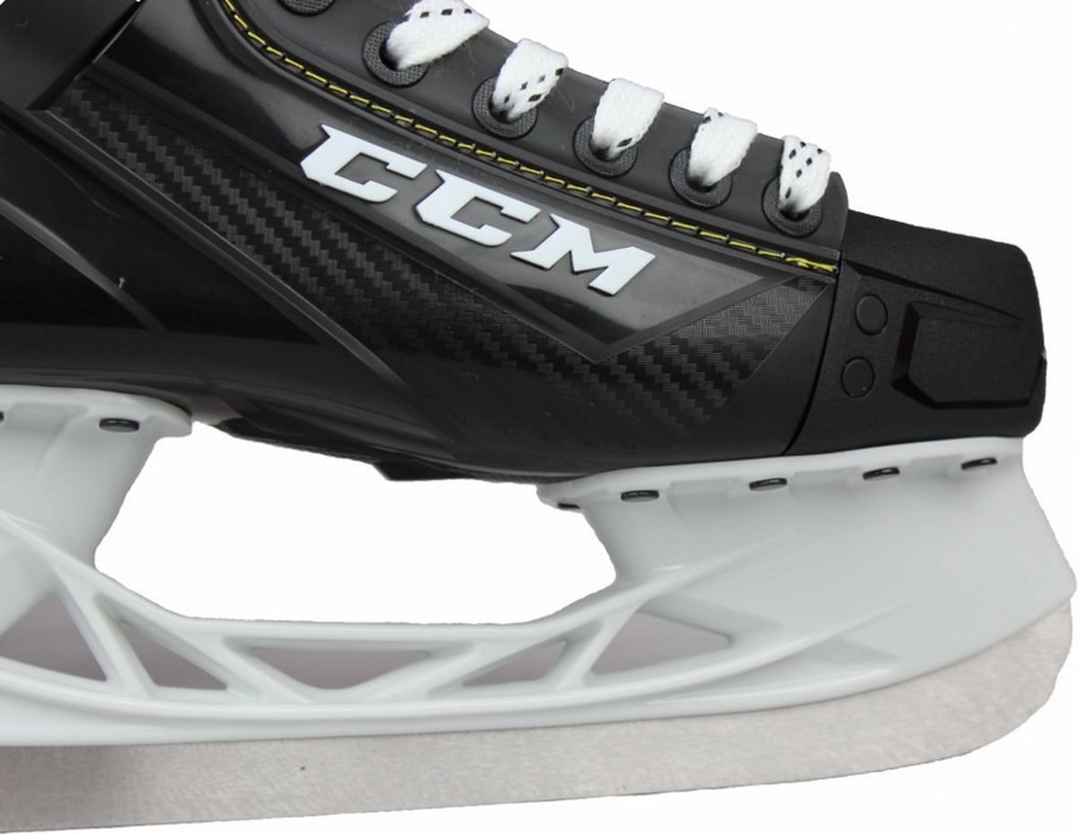 CCM – Supertacks 9355 – IJshockeyschaatsen – Schaatsen Heren – Volwassenen – Zwart – Verstevigde Support & RVS Speedblade – Regular Fit – Maat EU 48