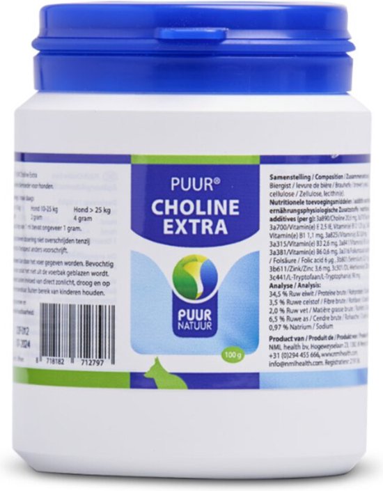 Puur Choline Extra 100 G Hond bol
