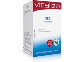 Vitalize PEA 100% Puur 100 capsules | Lichaamseigen stof, effectief en veilig - 400 mg Pure PEA () zonder toevoegingen