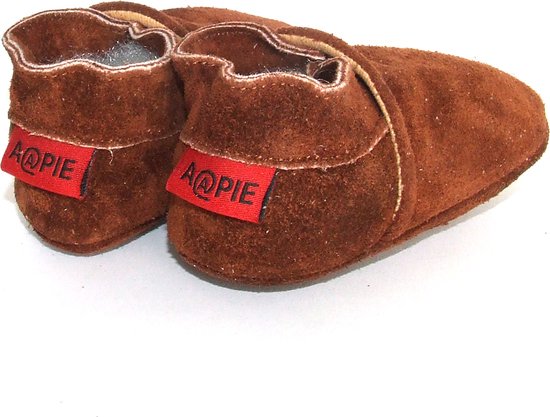 Aapie Basic Cognac - chaussures bébé - cuir - couleur cognac - anti-dérapant - taille S