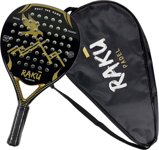Raku® Eagle Pro Edition - Padel Racket - Padel - Padelrackets - Racket - Paddle - Carbon - Inclusief Padelzak