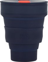 Lund London | Opvouwbare Beker | Koffiebeker To-Go | Silicone | 350 ML | Donker Blauw