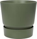 Groene Elho bloempot met waterreservoir.