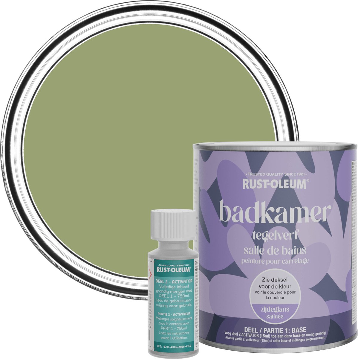 Rust-Oleum Groen Badkamer Tegelverf Zijdeglans - Familiar Ground 750ml