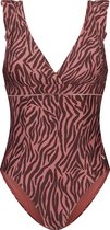 Beachlife Zebra Dames Badpak - Maat 38 (Cupmaat D)