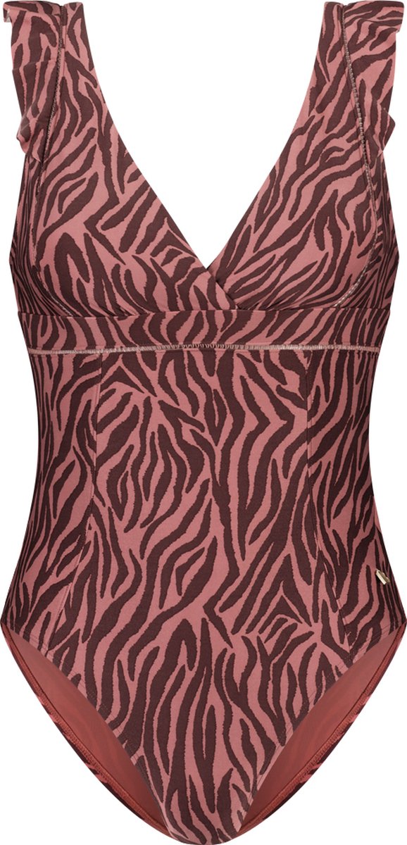 Beachlife Zebra Dames Badpak - Maat 38 (Cupmaat D)