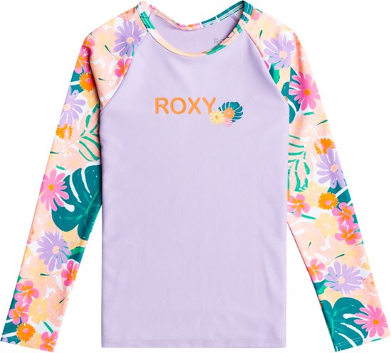 Roxy - UV Rashguard voor meisjes - Paradisiac Island - Lange mouw - UPF50 - Mint Tropical Trails - maat 104cm