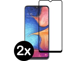 Smartphonica Samsung Galaxy A20E full cover tempered glass screenprotector van gehard glas met afgeronde hoeken - 2 stuks geschikt voor Samsung Galaxy A20e