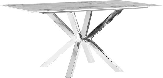 SABROSA - Eettafel - Wit - 90 x 160 cm - Veiligheidsglas