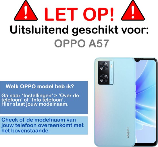 OPPO A57 Case Book Case Cover Wallet Cover Walletcase With 2x Screen Protector - OPPO A57 Cover Bookcase Case - Marron