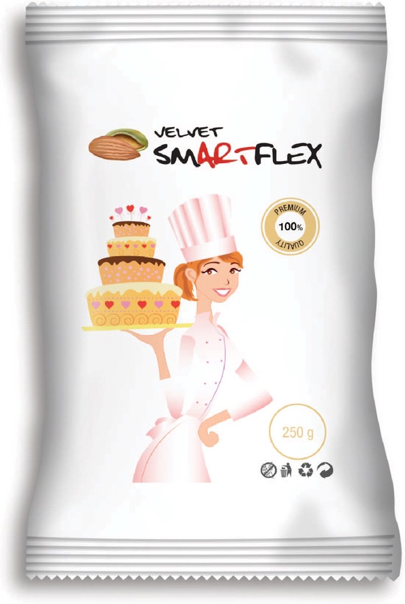 Smartflex Fondant - Wit Velvet Amandel - 250g