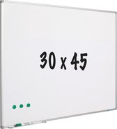 Whiteboard geëmailleerd staal - Wit - Magnetisch - 30x45cm