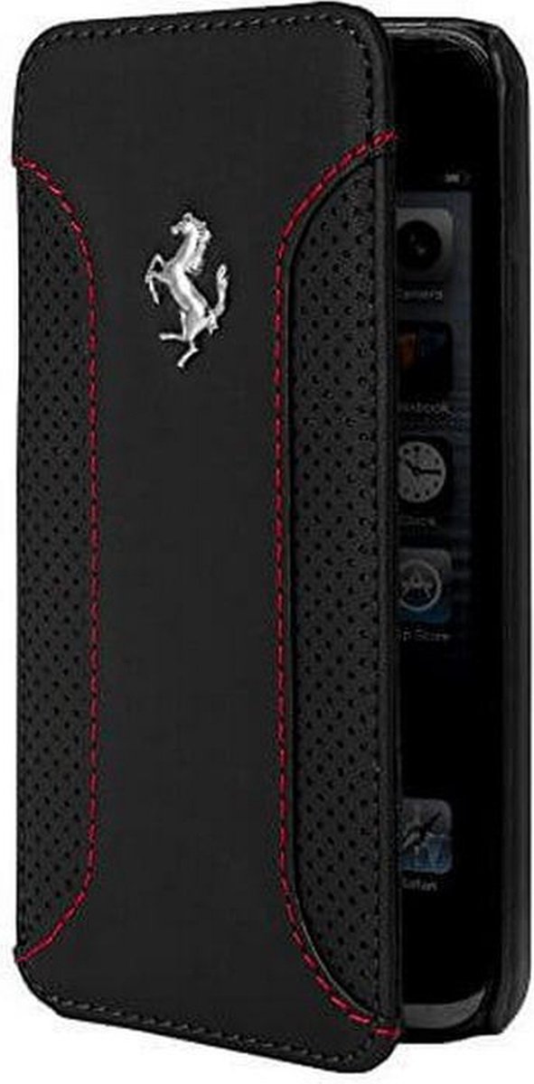 Ferrari F12 Leather Book Cover voor Sony Xperia Z1 - Zwart