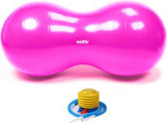 Padisport Peanut Yoga Bal 90x45cm Roze - Zwangerschapsbal - Pilates Bal - Oefenbal - Fitnessbal - Evenwichtsbal - Zwangerschaps Bal - Yoga Bal 90 Cm - Yoga Bal Roze - Yoga - Fitness - Roze van Padisport — afbeelding 4