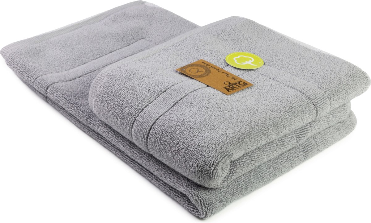 ARTG® Towelzz - Badmat - 100% Katoen - Zware kwaliteit - 50 x 80 cm - Lichtgrijs - Light Grey