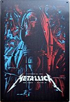 Metalen wandbord concertbord Metallica Kohl Centre - 20 x 30 cm