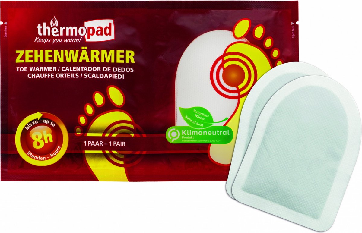 Goedkoopste Thermopad - Six-Pack (6 paar) Tenenwarmers / Heating pad - Zelf verwarmende klevende Warmte Pad - Ca. 8 uur warmte - Wit