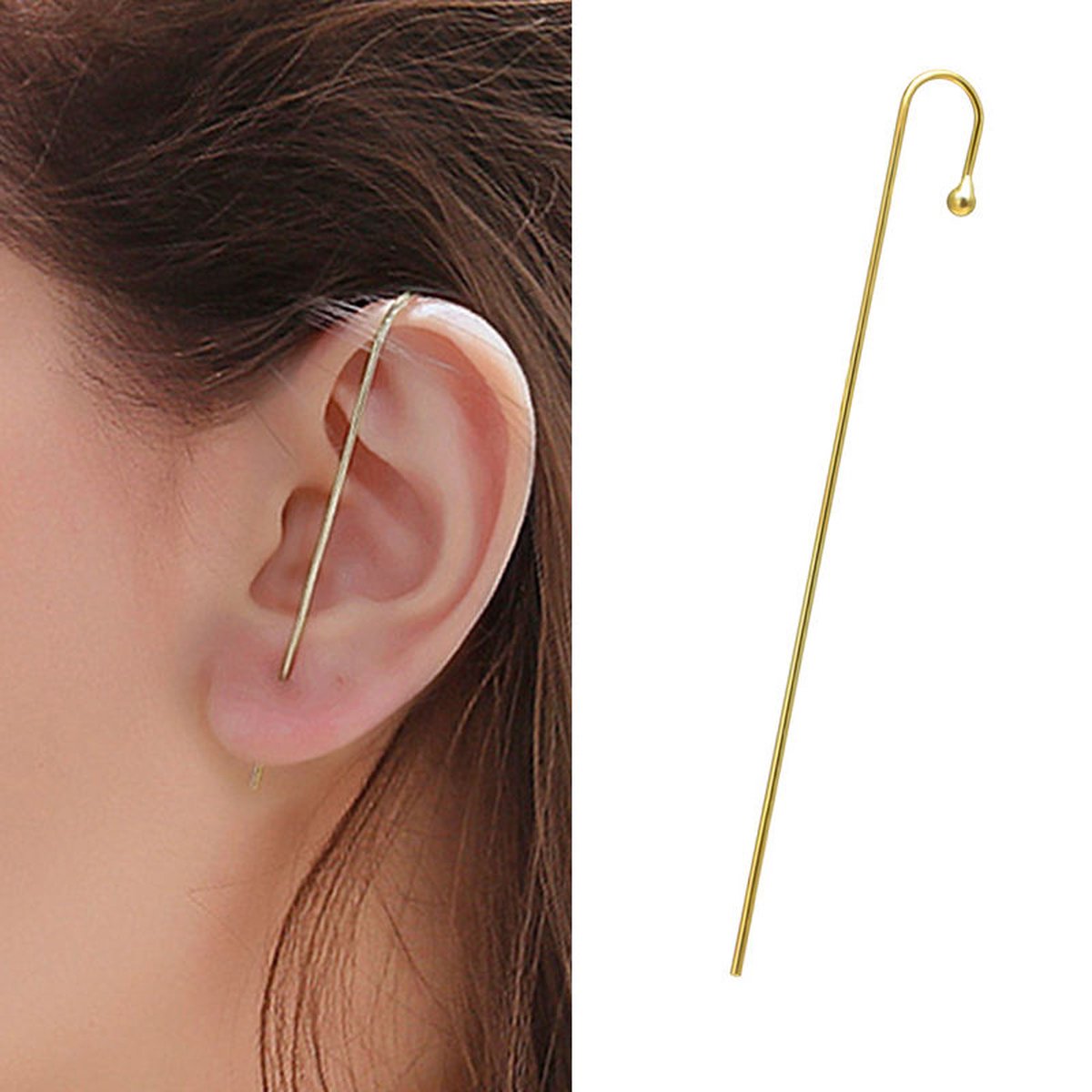 Dear Lune - Earring Piercing - 1 piece - Oorbel - Hook Earrings - Simple - Elegant - Style 005
