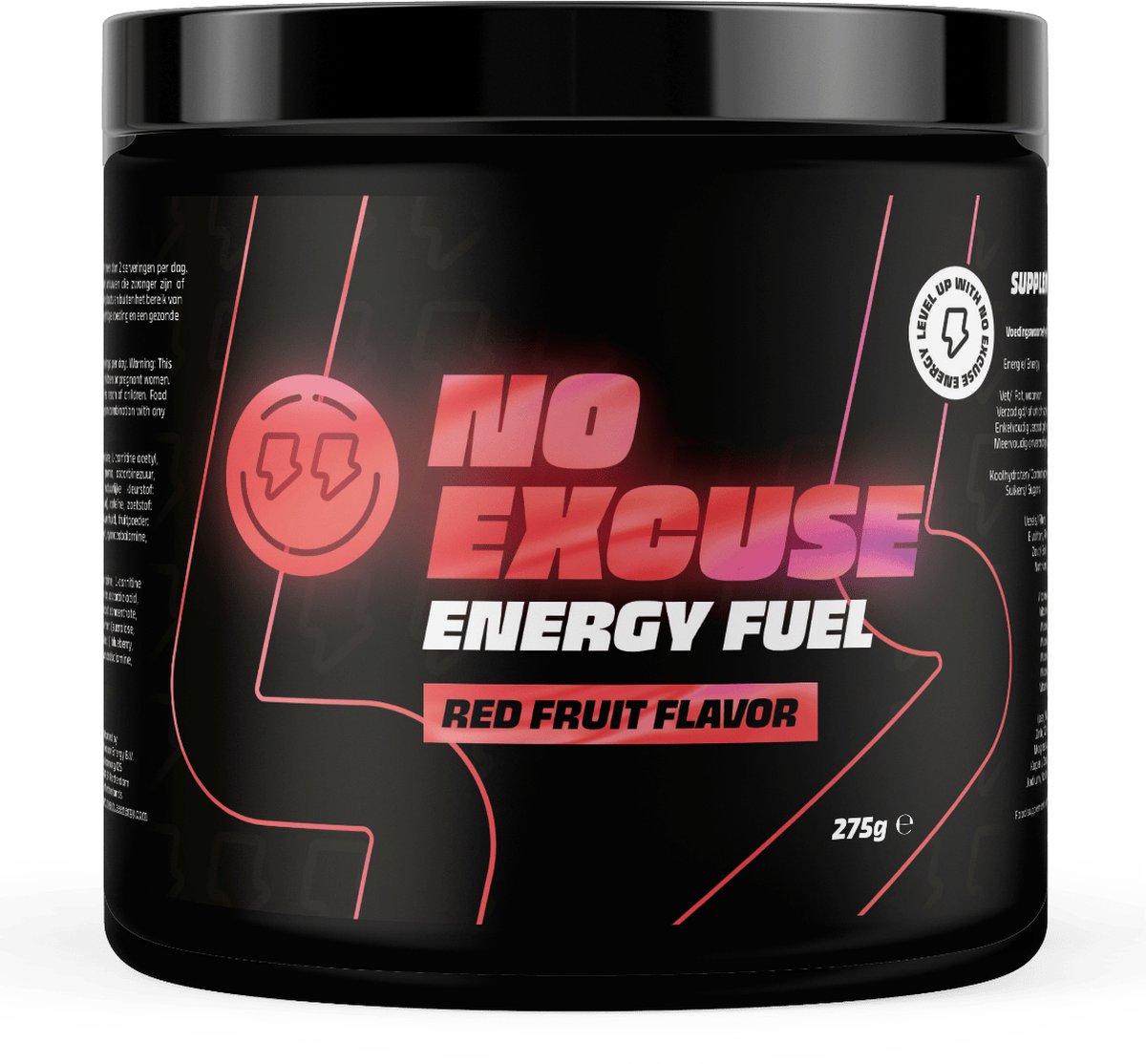 No Excuse Energy Fuel - Rood Fruit - 275 gram