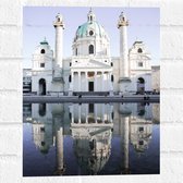WallClassics - Muursticker - Karlskirche kerk - Oostenrijk - 30x40 cm Foto op Muursticker