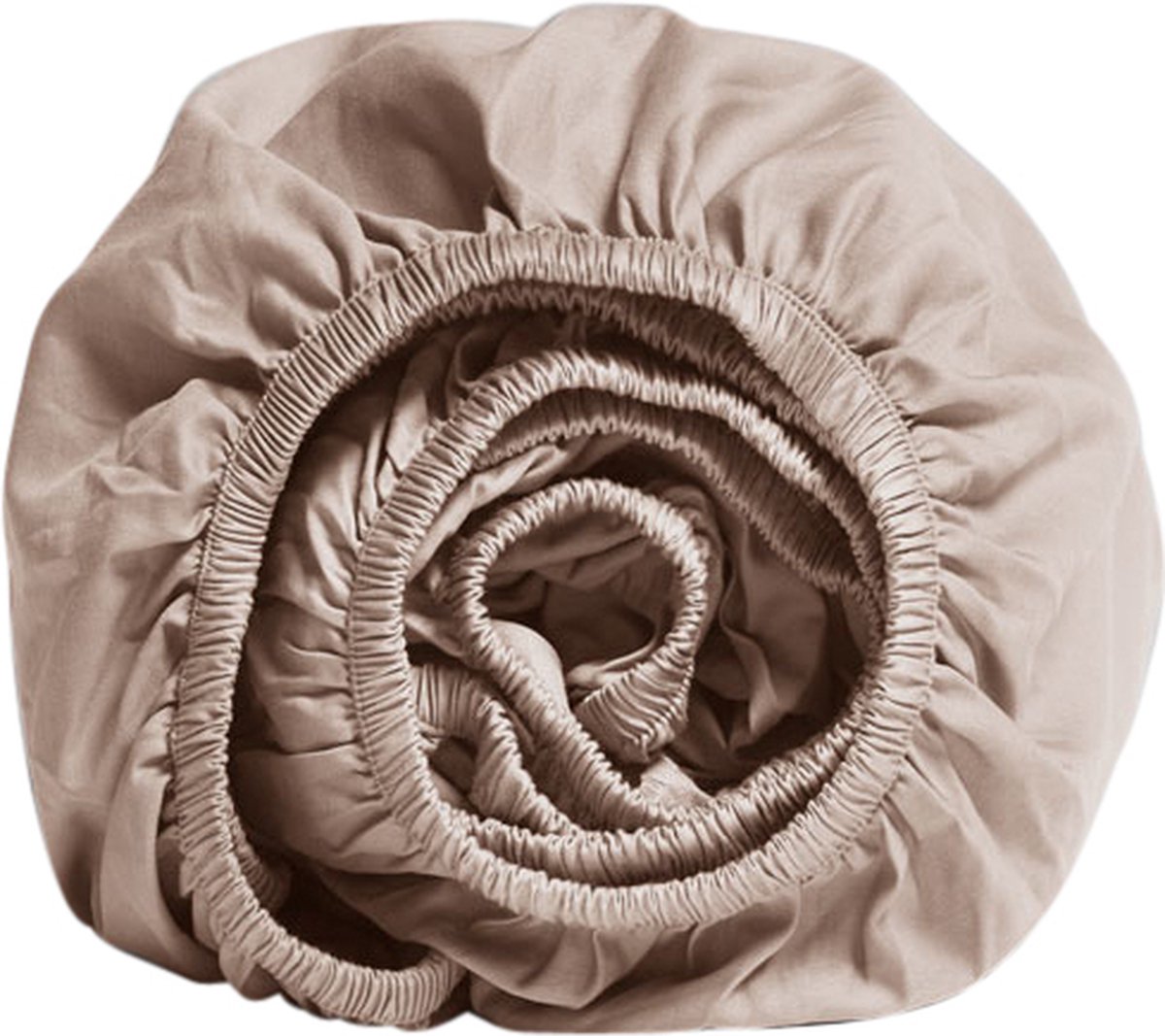 Yumeko hoeslaken katoen satijn dusty roze 140x200x30 - Bio, eco & fairtrade